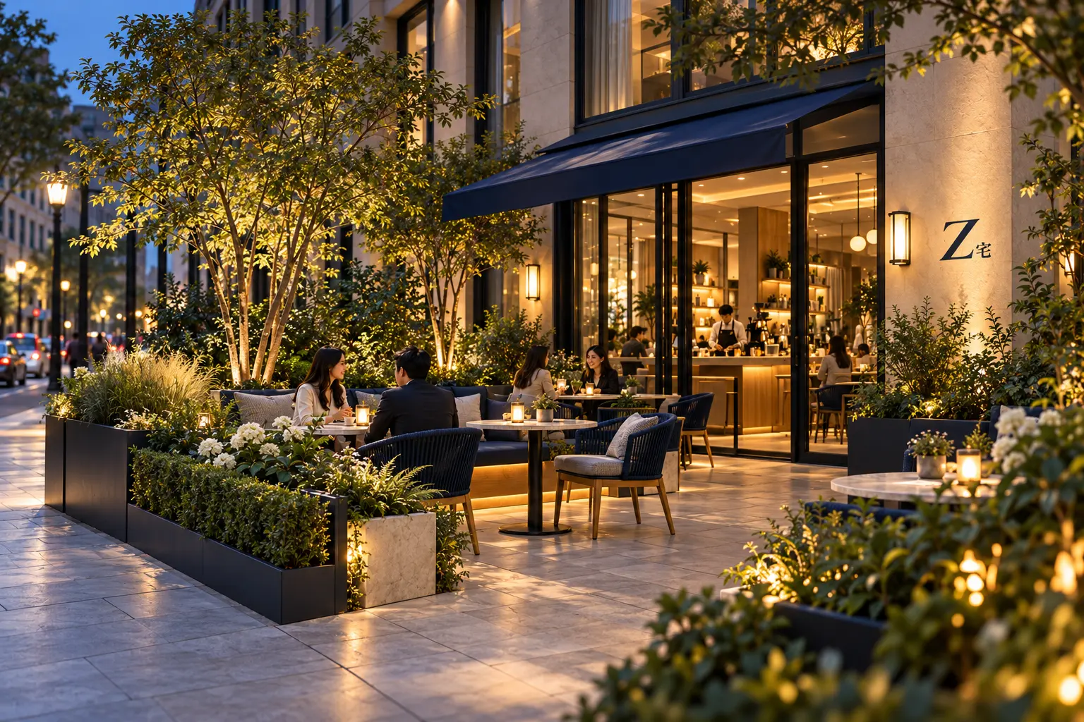 The evening garden